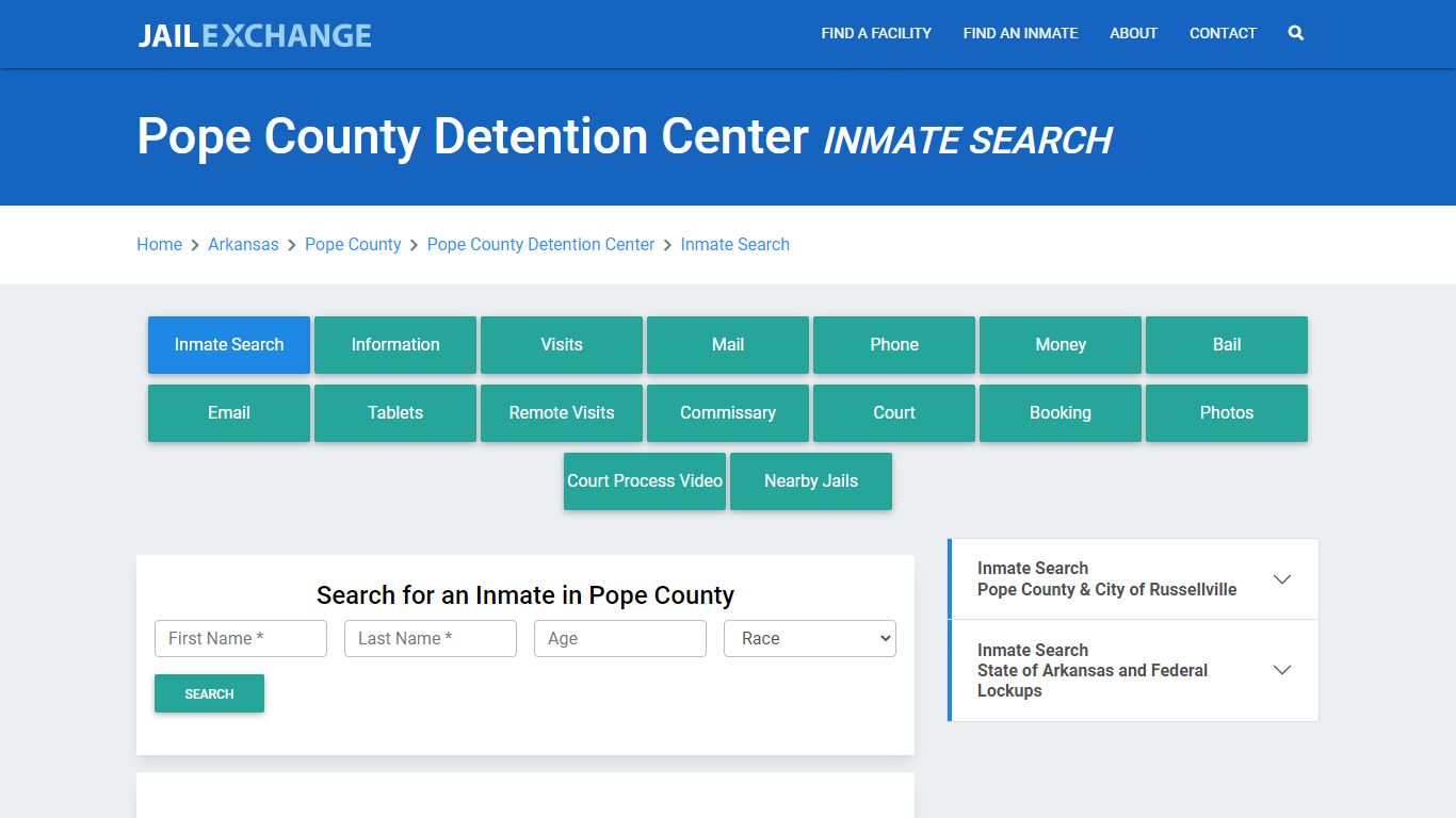 Pope County Detention Center Inmate Search - Jail Exchange